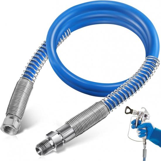 Enhon 2 Pcs 4 ft Airless Paint Spray Extension Hose Compatible with Graco 247338, 3/16"ID High Pressure Paint Spray Whip Hose, 3000 PSI Flexible