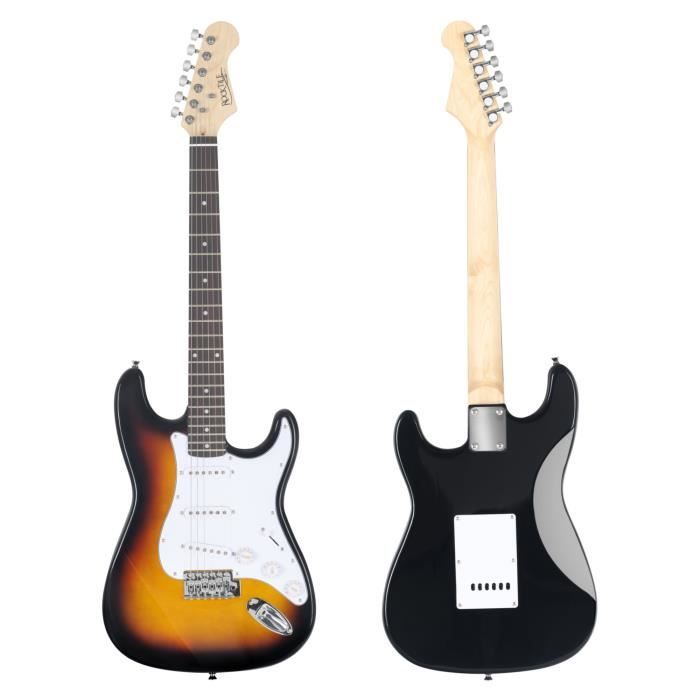 Guitare électrique - rocktile - banger's pack - sunburst - kit complet avec ampli 25w - 7 pièces