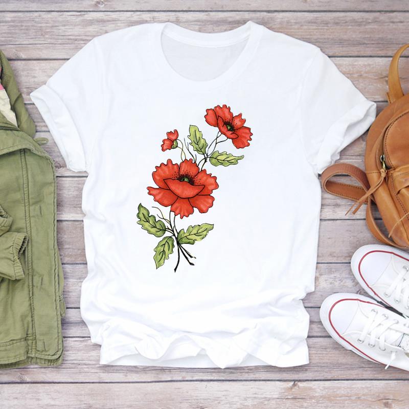 

Футболка Модная футболка Одежда 90-х годов Милый стиль Акварель Прекрасный стиль Повседневная женская футболка с коротким рукавом с принтом Леди Женская футболка с рисунком XXXXL