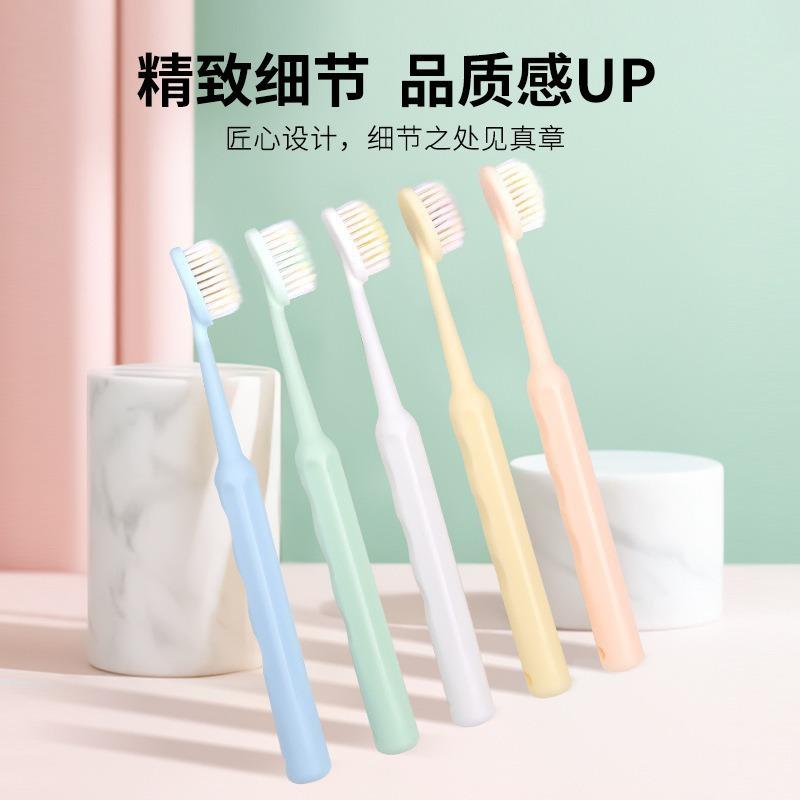 Popular Roman column handle big head toothbrush adult male and female couples travel supermarket family 5 toothbrushes