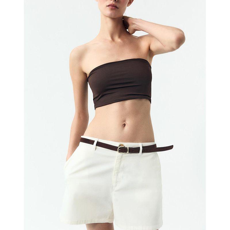 Summer New Product Women's Clothes Fashion Wind Waist Loose with Belt Pleated Comfort and Casual Shorts 2943898