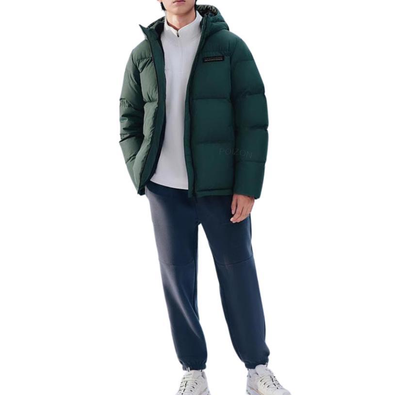 Skechers Warm Outdoor Waterproof Hooded Quilted Down Jacket Men Jackets Bush-Green P423M126-03RT