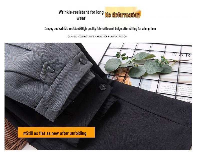 Women's High-Waisted Wide-Leg Pants - Slimming, Loose, Casual Straight-Leg Trousers for Spring/Summer/Autumn 2025