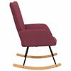 Rocking Chair Wine Red Fabric