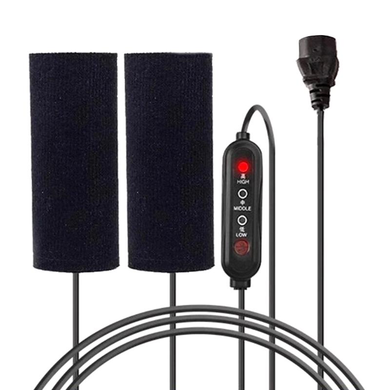 USB Heated Motorcycle Handlebar Covers with Three Adjustable Temperature Settings Rapid Heating Grips for Comfort