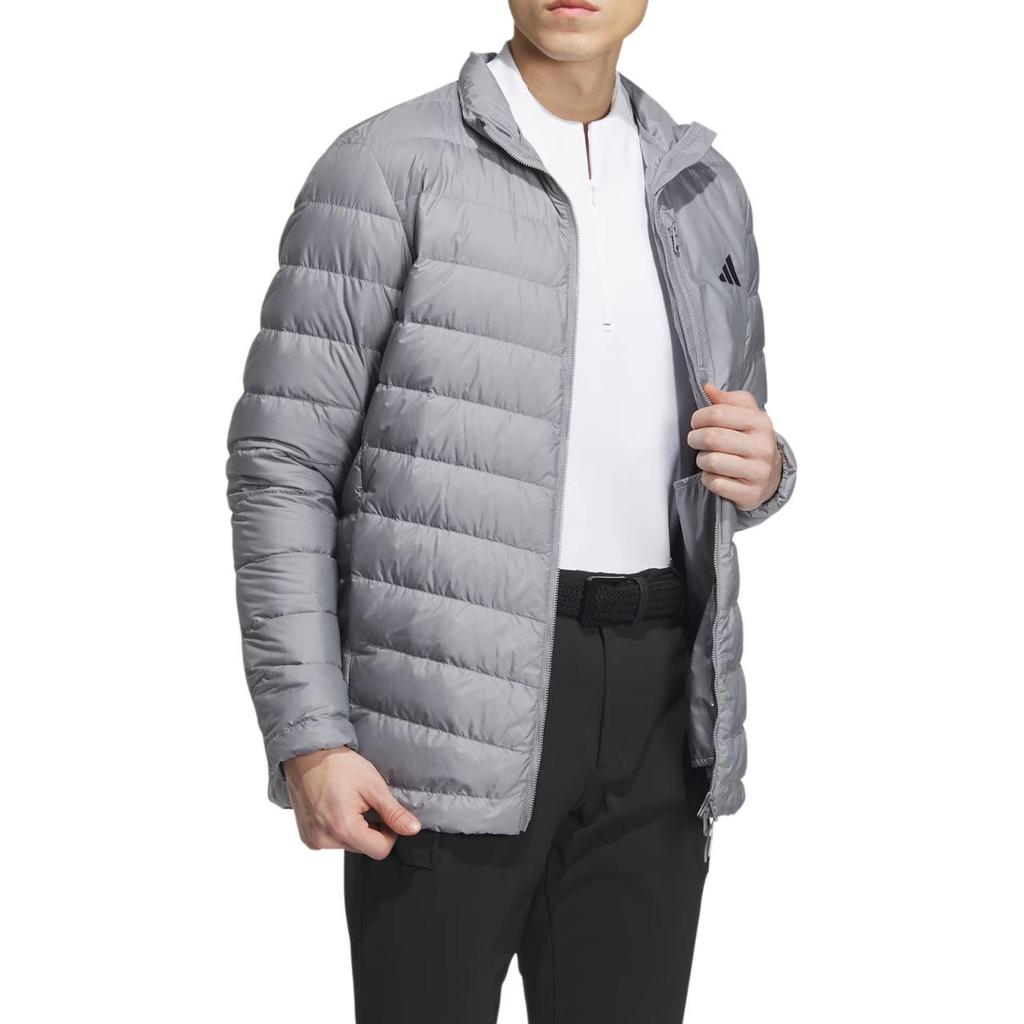 adidas Down Jackets Men's Gray Stand Collar Moderate Down Jacket HZ6069