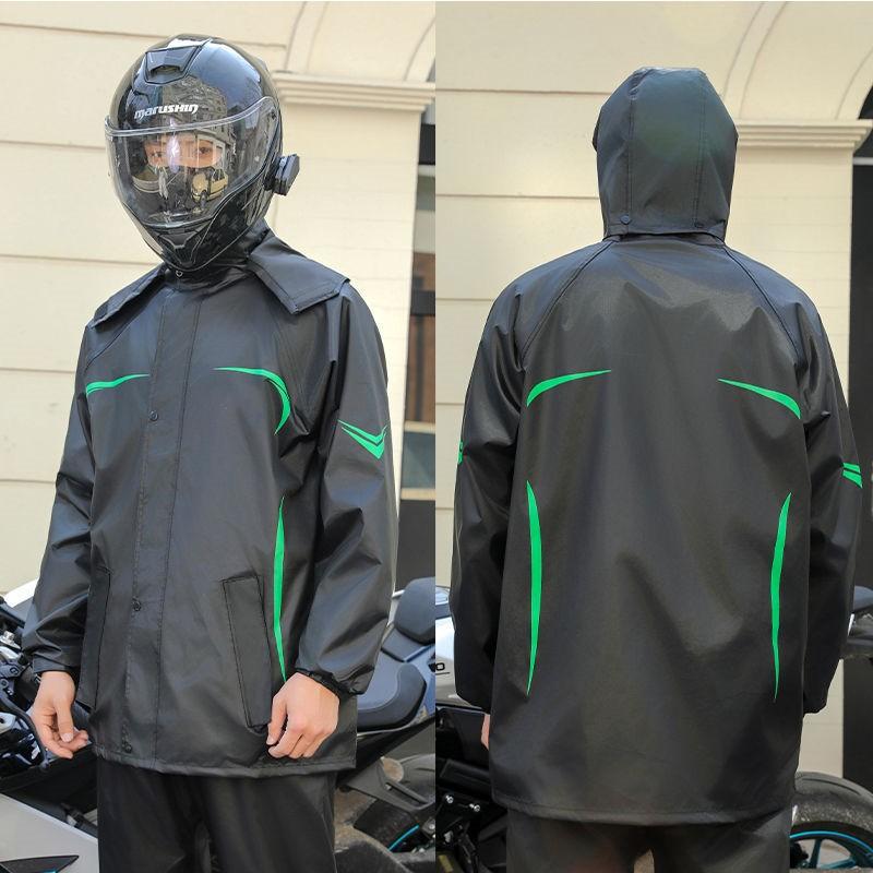 Men's Motorcycle Raincoat and Pants Set - Split Type, Stormproof Riding Gear