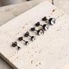Trendy Zircon Stud Earrings: Minimalist Stainless Steel with Plating, Various Sizes