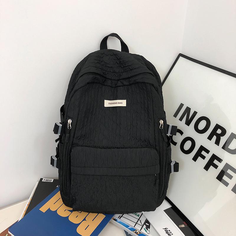 New high-value student schoolbag Korean version of fashion college style backpack large-capacity nylon cloth computer backpack tide