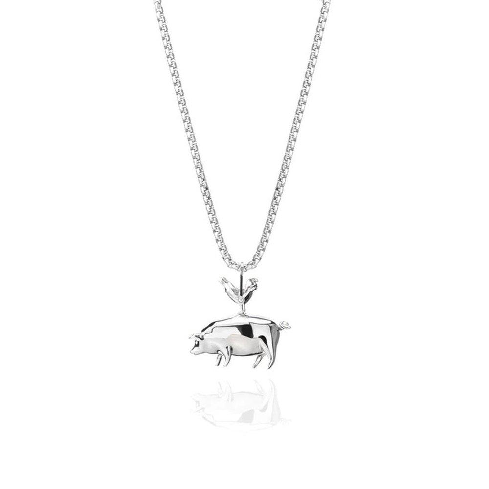 Pendant Necklace - Silver x Silver