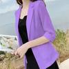 Leichter Damen-Leinenblazer: 2025 Koreanischer Stil, Professionell, Kurz, Vielseitige Sommer-Sonnenschutzjacke