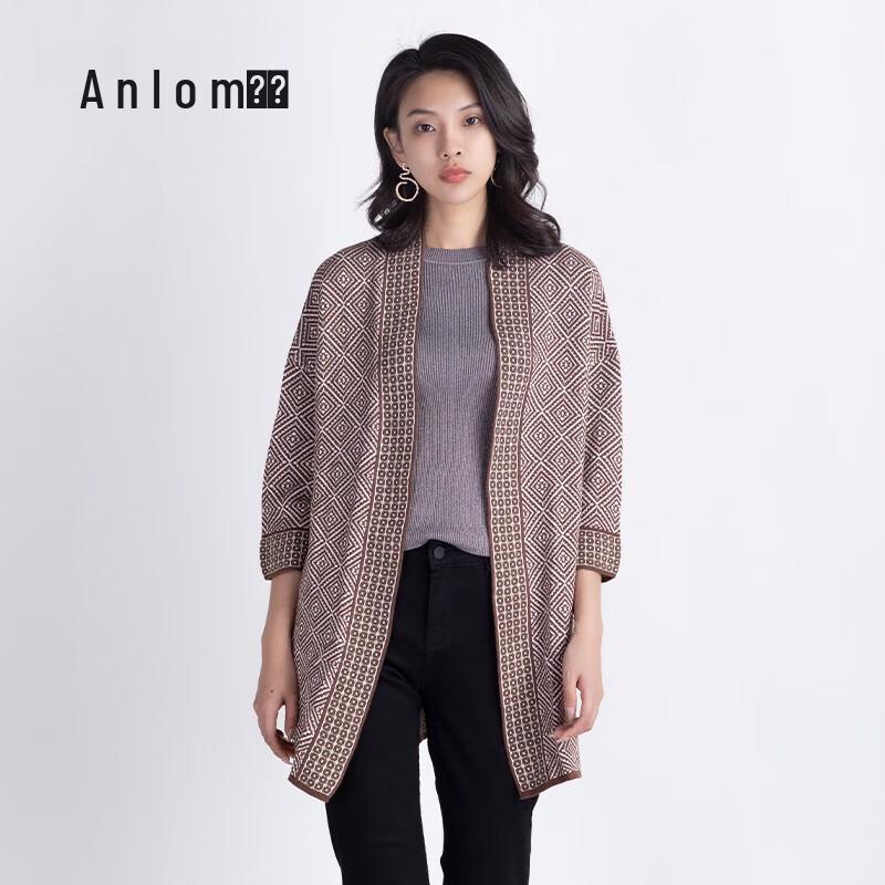 

Anlom Women s V-Neck Loose Fit Cotton Wool Knit Cardigan 2XL