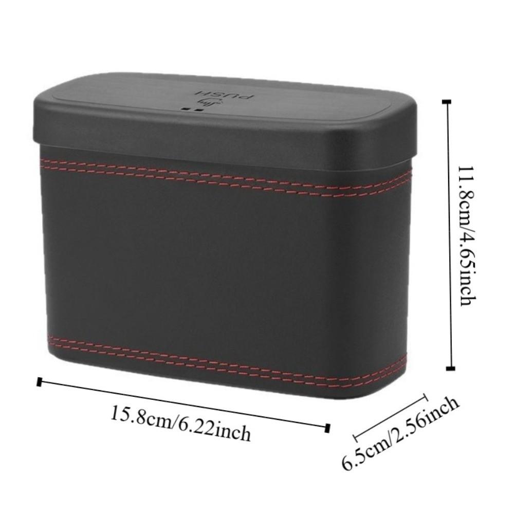 Multi-functional Car Press-down Storage Box PU Leather Hanging Storage Bin  for Wet and Dry Use