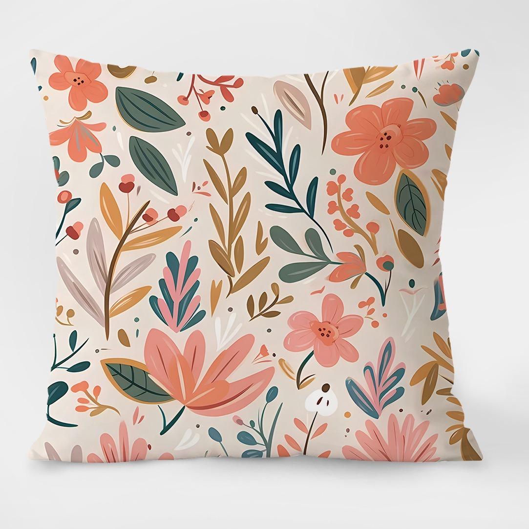 

Простая декоративная наволочка с растительным принтом для спальни, гостиной, квадратная подушка, наволочка 40x40cm