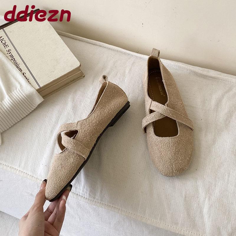 Fashion New Fashion Shallow Ladies Flats With Shoes Casual Soft Female Slip On Footwear Round Toe Women Ballet Flats Shoes