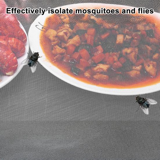 Foldable Food Cover Umbrella-Style Mesh Net with Stainless Steel Frame Fly