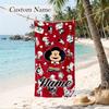Mafalda Custom Name Printed Beach Towel Personalized Soft Towel For Swimming Beach Travel