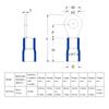 100Pcs Insulated Ring Terminals Electrical Wire Crimp Connectors Copper AWG12-10 RV5.5-8