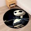 The Nightmare Before Christmas Printed Round Rug Carpet Chair Rug Area Rug Entryway Doormats,for Office Chair Living Room Bedroom Kitchen Room.