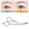 2 in 1 Eyebrow Scissors with Comb Ergonomic Handle Stainless Steel Brows Trimmer for Men Women