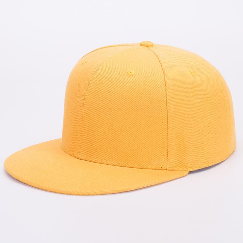 Unisex Flat Brim Baseball Cap For Men Women Fashion Color Plain Snapback Hat Outdoor Leisure Patchwork Hip Hop Sun Hats