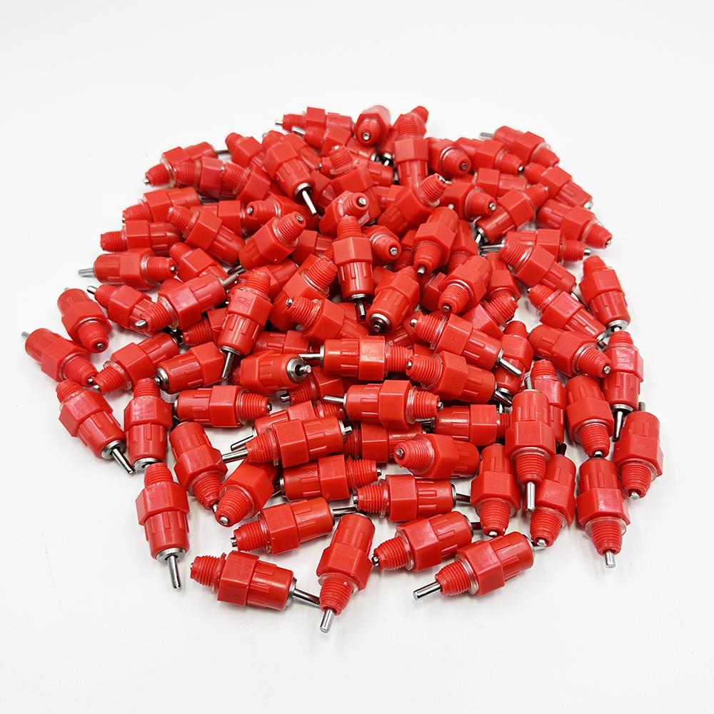 

100 Pcs Chicken Waterer Nipple Drinkers Quail Pigeon Waterer Nipple Automatic Water Spring Type Poultry Farming Supplies