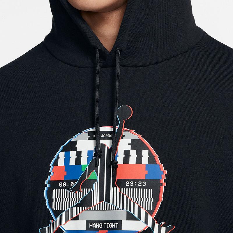 Jordan Knit Sport Geometric Pattern Casual Hoodie Men Hoodie Black CW8620-010