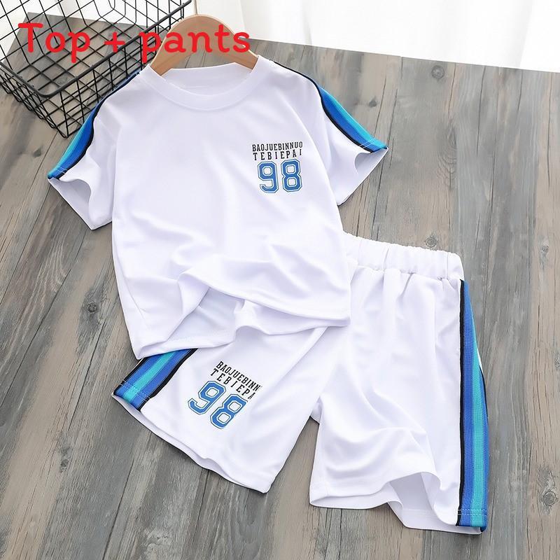 Kids Basketball Uniform Set With Polyester Fabric Short Sleeve Shorts For Summer Play
