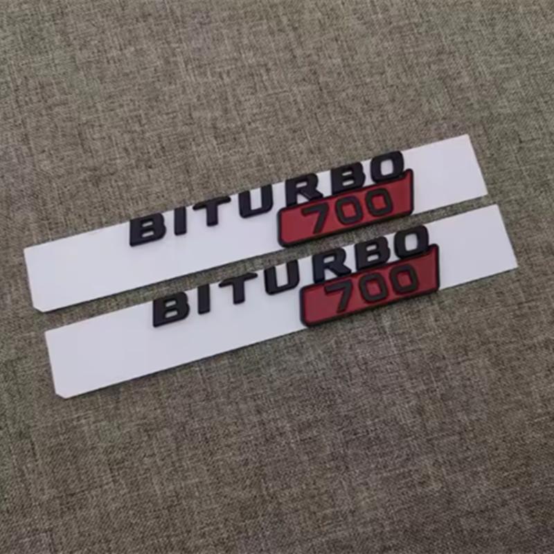 ABS BITURBO 700 800 900 Logo Side Fender Trunk Body Badge Emblem Decals Sticker For Benz Brabus G Class G700 G800 G900 W463 OJ1