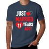 Just Married 11 Years Agofunny Anniversary Couple Tshirt Holiday Lightweight Tshirt