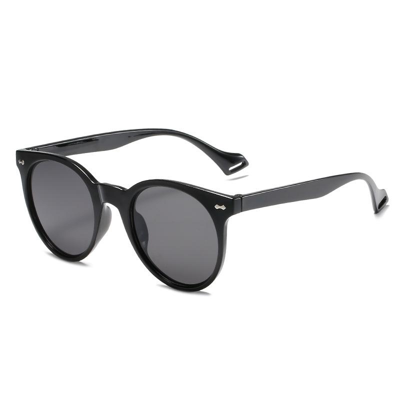 Korean Version Of Retro Round Small Frame Personalized Sunglasses Candy-Colored Rice Nail Sunglasses new product