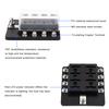 8 Way Blade Fuse Box Holder Fuse Blocks with LED Indicator 10Pcs Fuses 10Pcs Connector Terminals for Car Boat Marine