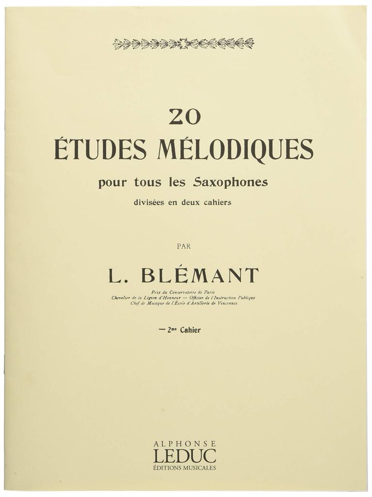 20 Melodic Etudes Volume 2 Instruction LeDuc Publishing Bremant (Saxophone Book)
