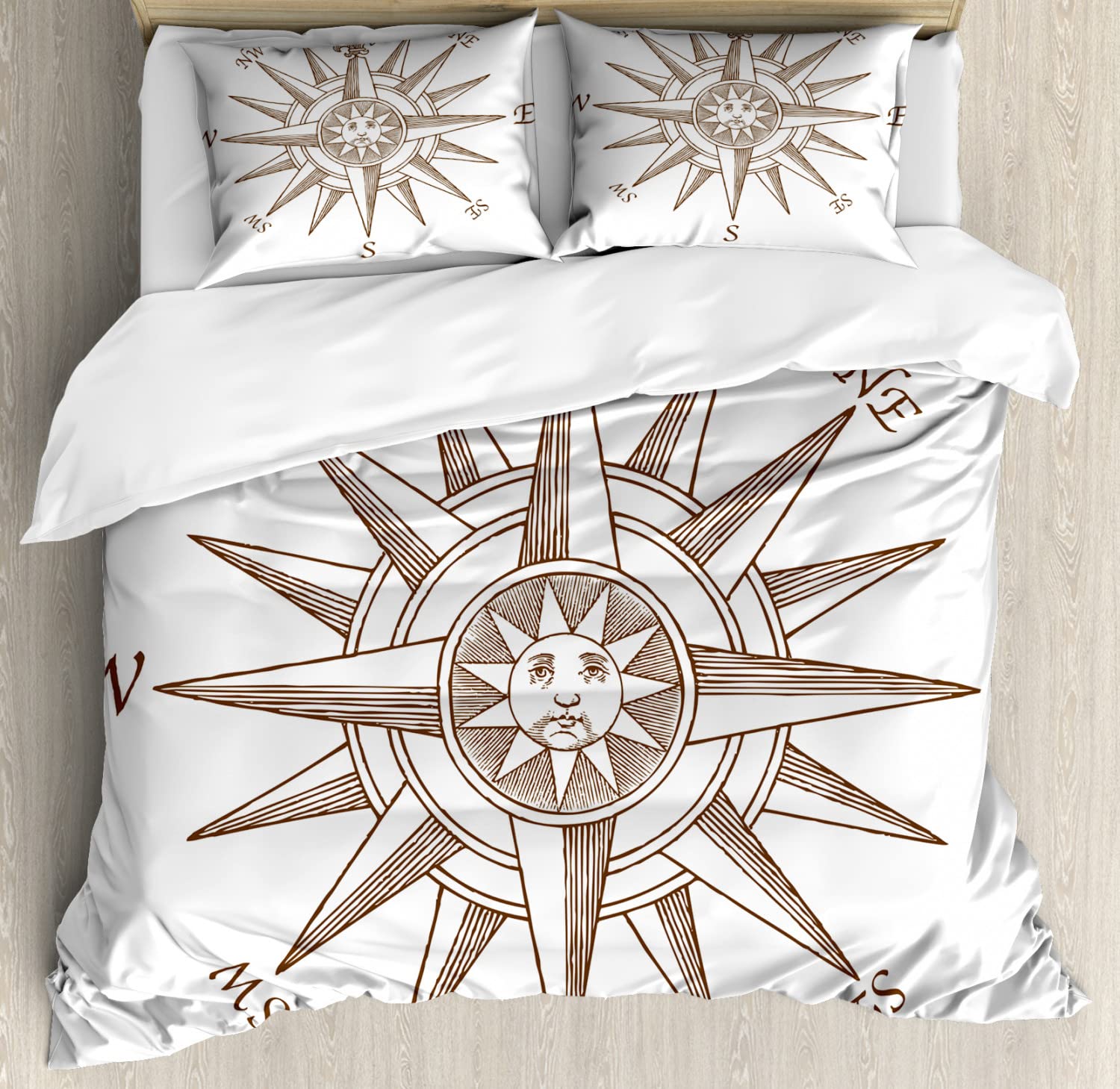 

Comforter Compass Boys Teenagers Men Bedroom Decorative 2/3 Pcs Bedding Set With Single Queen S Comforter (quilt)-EU Single(135*200cm)3pcs