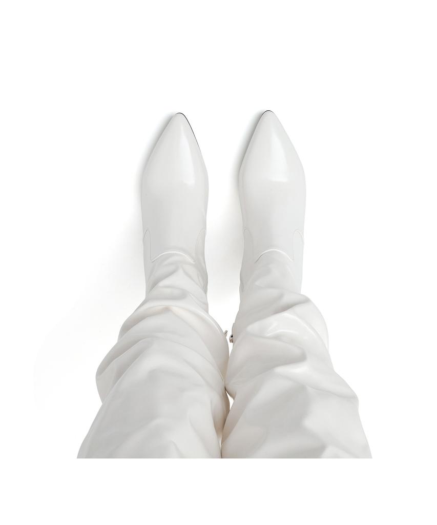 Ssimeez Slouch String Boots Heel (White)