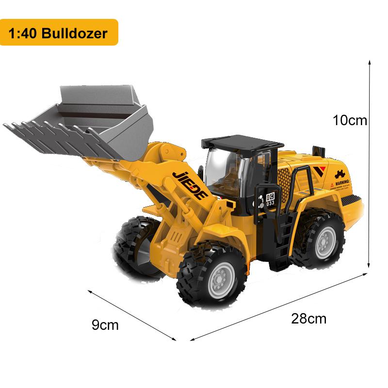 Zabawki pojazdy budowlane dla chłopców Stop+Plastik Model Ciągnika Koparki Spycharki Dźwigu Ciężarówki Odlewany Model Kolekcja Dziecięca Prezenty