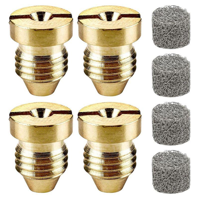 

AEE2-1.1 Mm Orifice For Foam Cannon And Foam Maker,Universal Thread Nozzle Tips And Mesh Filter For Snow Foam Lance, 4-Pack медный