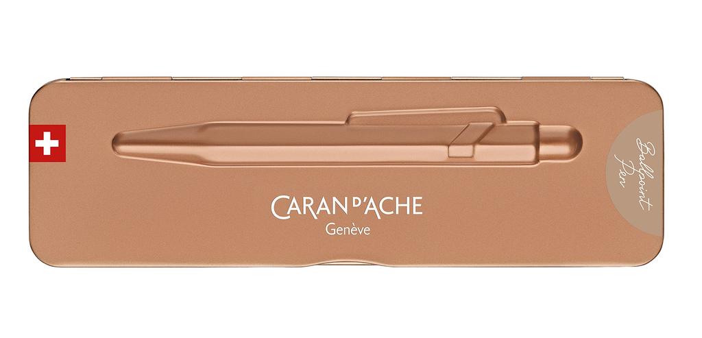Caran 849 Collection Ballpoint Brut Officially Imported d'Ache Pen, Oil-Based, Rosé, NF0849-997,