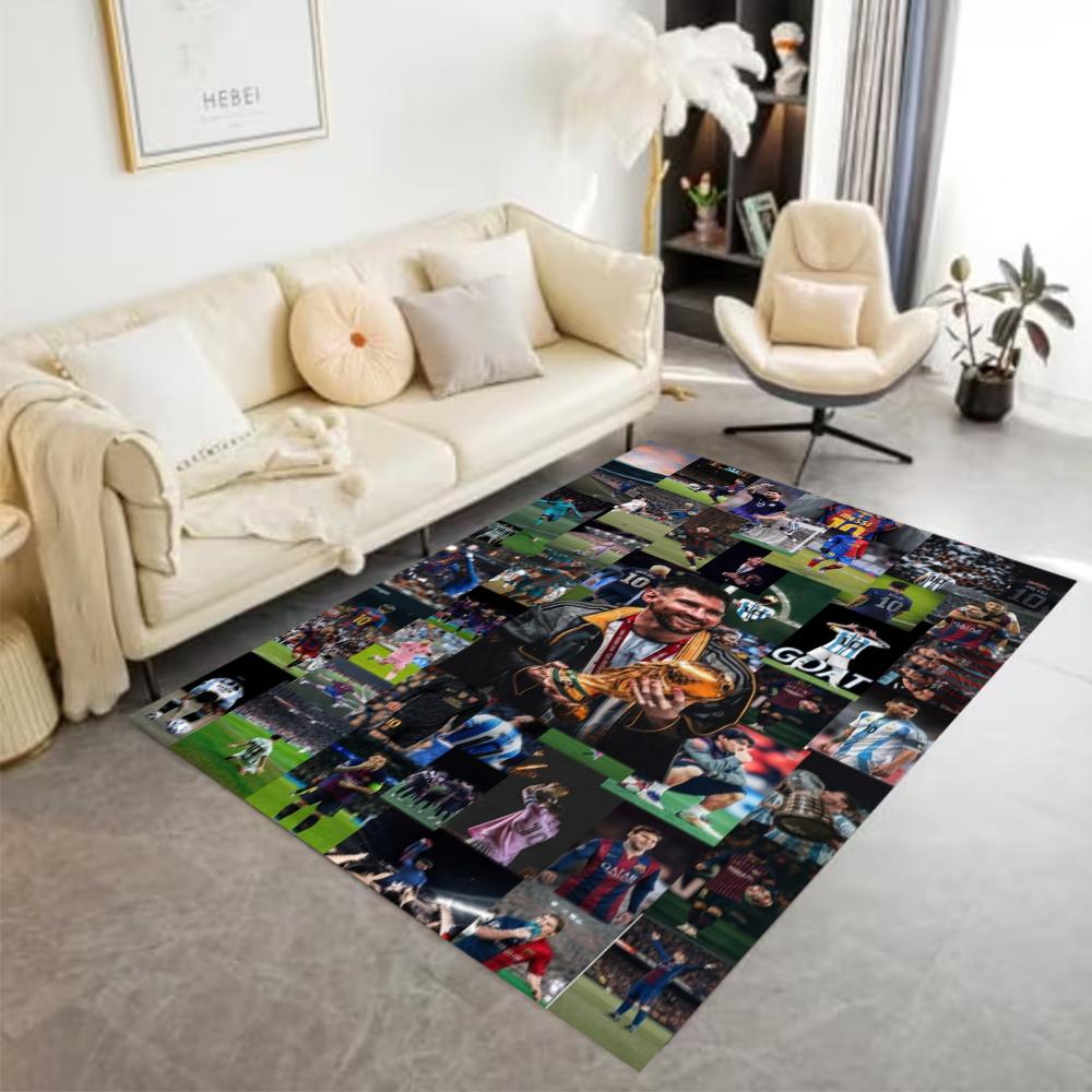 Messi World Cup Floor Mat Suitable For Dining Room Entryway Game Room Bedrooms Antislip Carpet Anime Office Decor