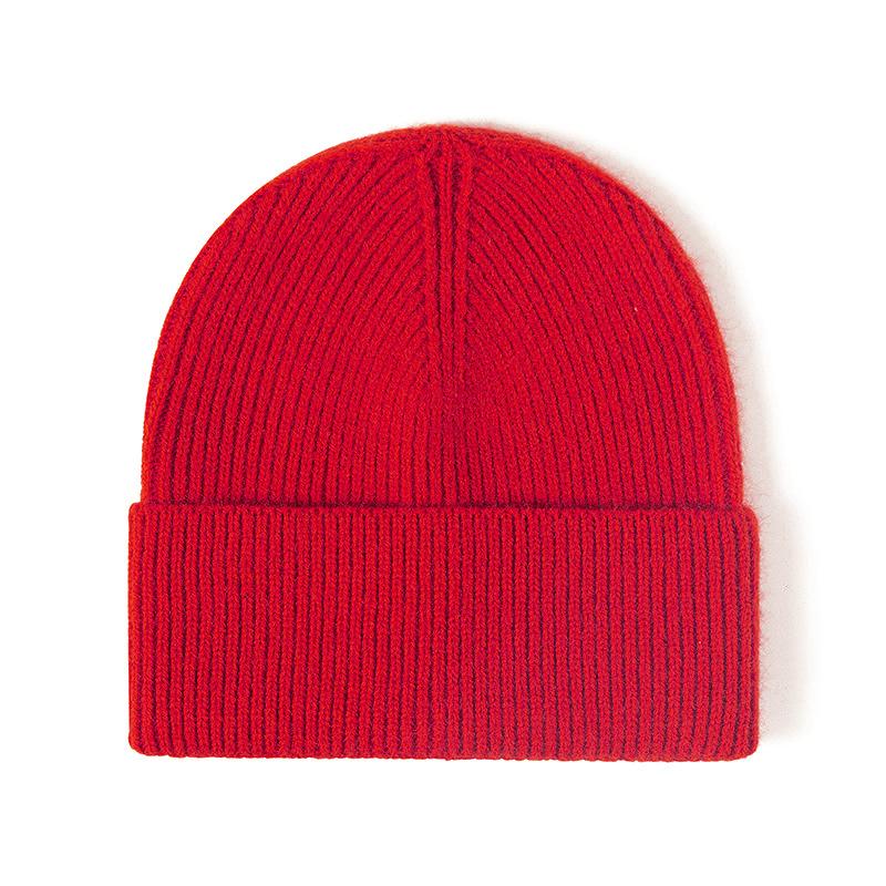 Reach Certified Wool Hat, Brand Oem Solid Color Winter Outdoor Cold And Warm Knitted Hat