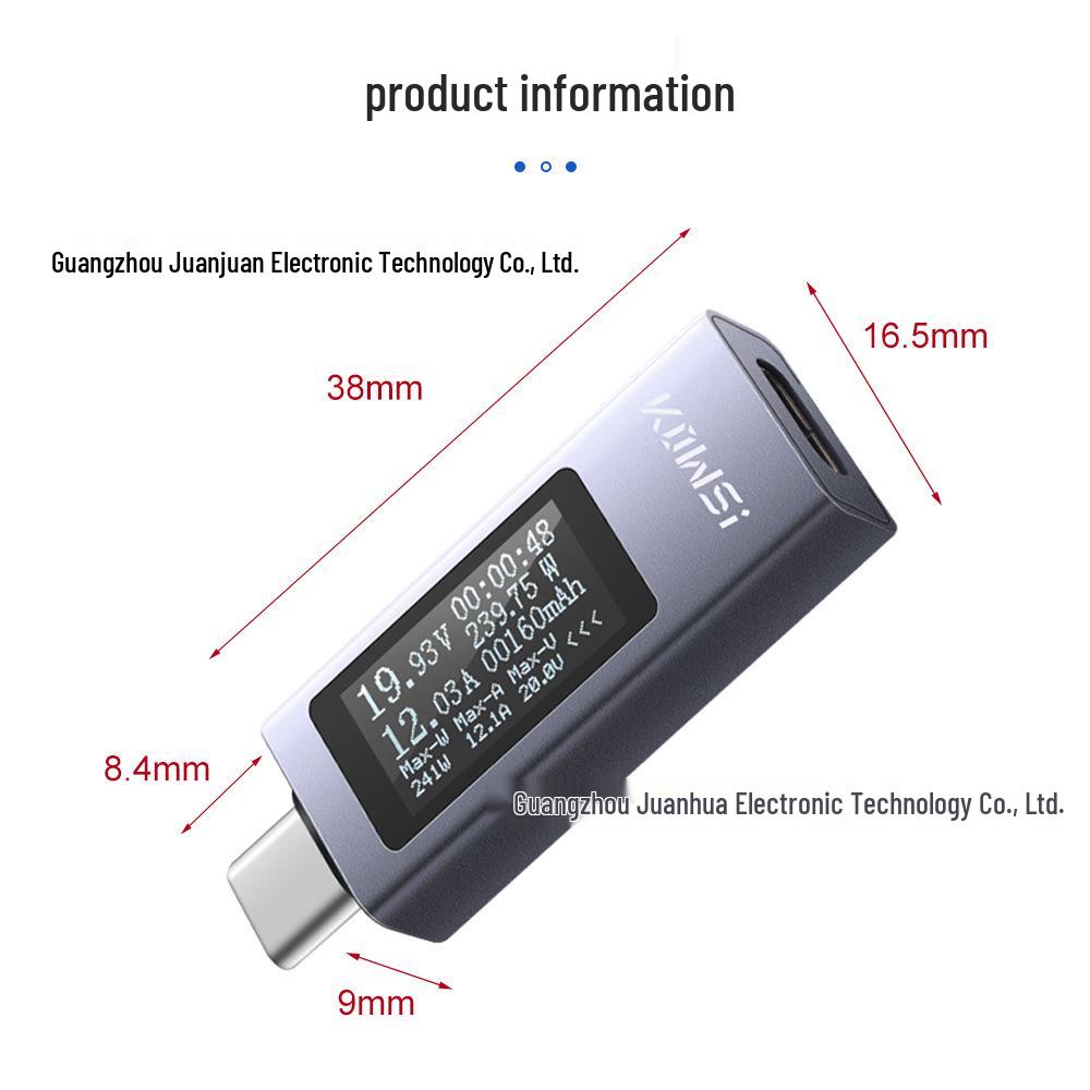 240W Fast Charging Type-C Digital Tester for Mobile Devices