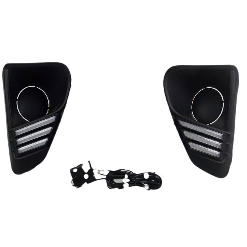 Compatible Fog Light Cover with Turn Signal for 2023-24 Honda City Daytime Running Lights.