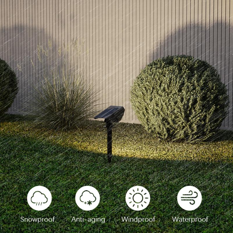 10 LEDs Solar Spotlight Outdoor, 180° Adjustable Waterproof & Anti - Aging Ground/Wall Mount, for Garden Yard Landscape Lighting