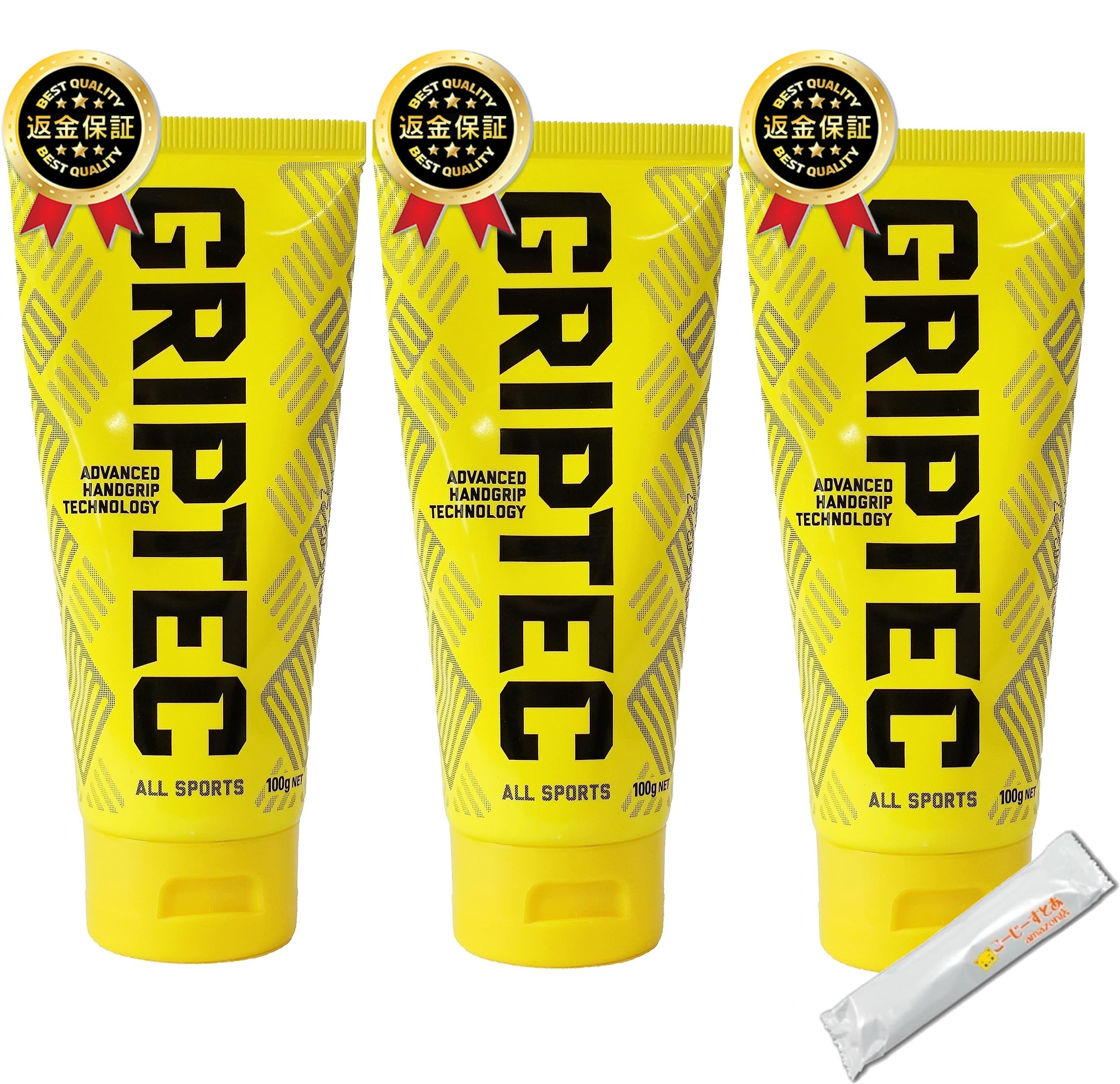 

Grip Tech All-Weather Anti-Slip Cream for Rugby, Basketball, and Handball, Black (3 Rolls) with Bonus Towel