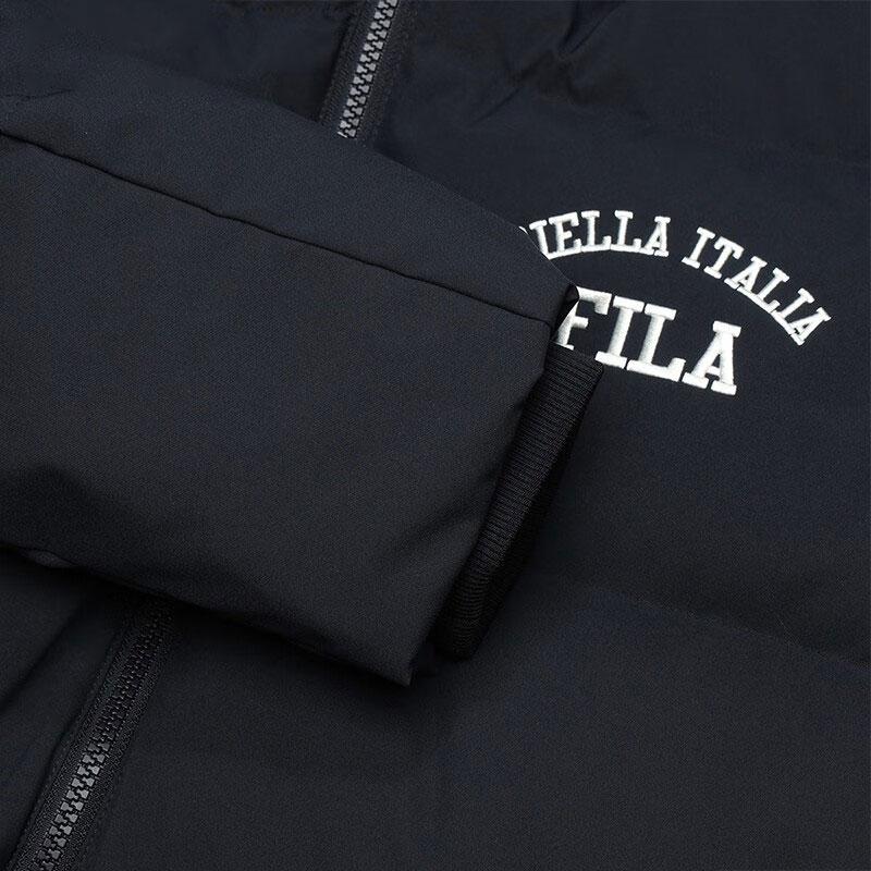 Fila Letter Print Hooded Long Pants Down Jacket Unisex Outerwear Black F51U349902F-BK