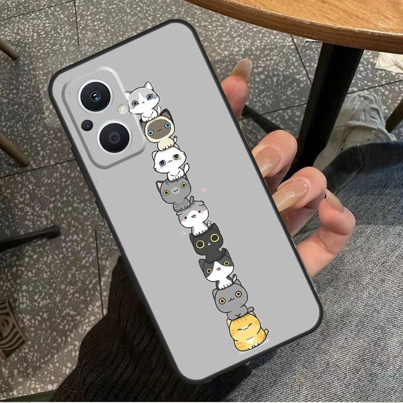 Funny Cute Cats Funda For OPPO Reno 8T 2Z 4Z 5Z 10 4 5 6 7 8 Lite OPPO Find X2 X3 Neo X6 Pro X5 Lite Case