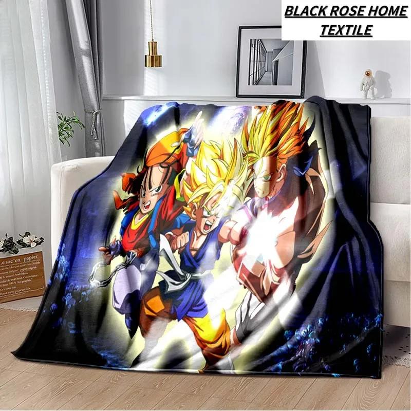 Fashion Art Print Comics D-Dragons B-Balls Blanket Bedroom Sofa Bed Sheet Outdoor Car Travel Hotel Portable Plush Cover Blanket
