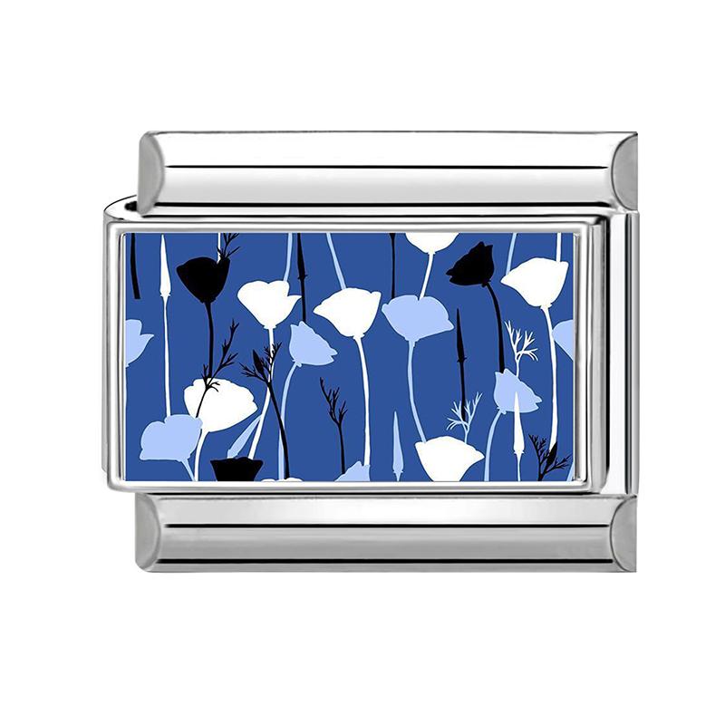 New Blue Sea Fishtail Dolphin Turtle Blueberry Music Tape Italian Charm Link Fit 9mm Stainless Steel Bracelet DIY Making Gift