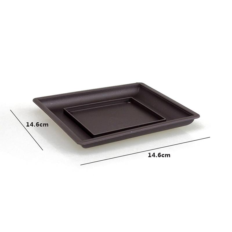1 stk Plast Blomsterpotte Balkong Firkantet Blomsterpotte Blomster Bonsai Bowl Barnehagepotte Blomsterpotte Imitert rektangel barnehagebasseng