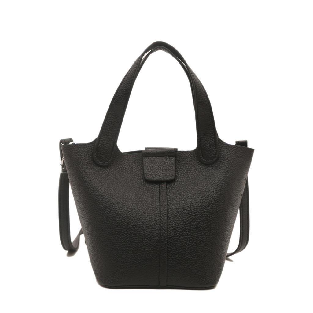 Pu Leather Small Bucket Bag With Magnet Closure For Casual Daily Use
